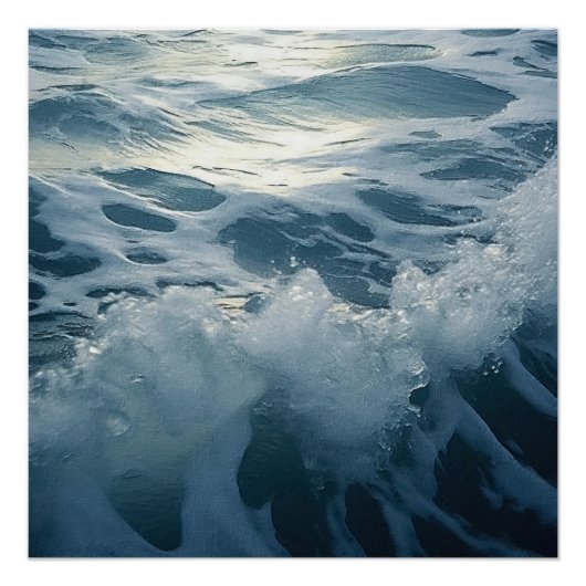 Poster Ondes de mousse à broyer (Devant)