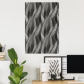 Poster Ondes fluides : une composition monochrome sculptu (Bureau à domicile)