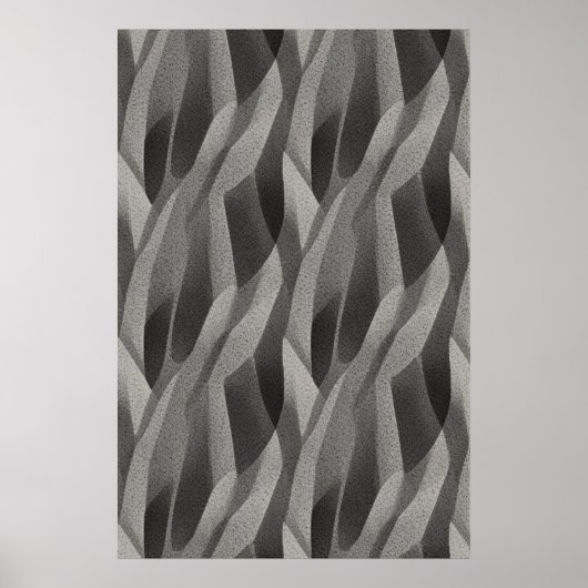 Poster Ondes fluides : une composition monochrome sculptu (Devant)
