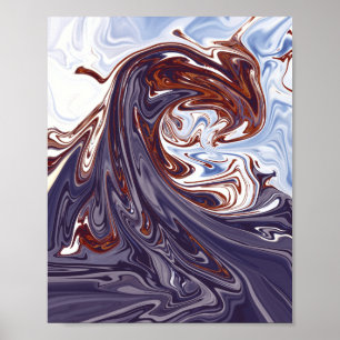 Poster ondes monstrueuses   Meilleure peinture abstraite