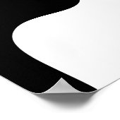Poster Ondes noires et blanches, vagues noires, vagues no (Coin)
