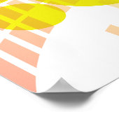 Poster ondes sonores arc-en-ciel II abstraites (Coin)