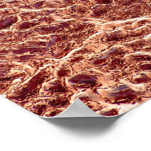 Poster Ondes sur barre de sable avec boue séchée III - Sa (Coin)