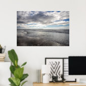 Poster Ondes tranquilles sur l'affiche du littoral (Bureau à domicile)