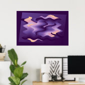 Poster Ondes violettes (Bureau à domicile)