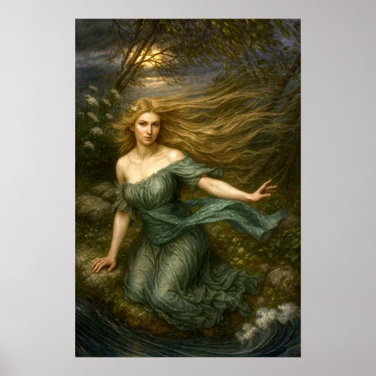 Poster Ondine au clair de lune (Devant)