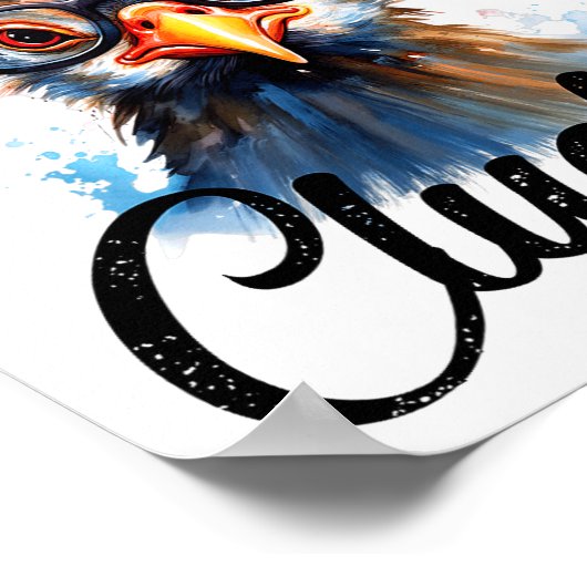 Poster One Bad Mother Clucker Funny Chicken  (Coin)