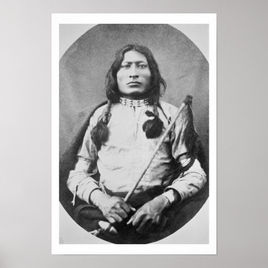 Poster One Bull Warrior, 1882 (photo b/w) (Devant)