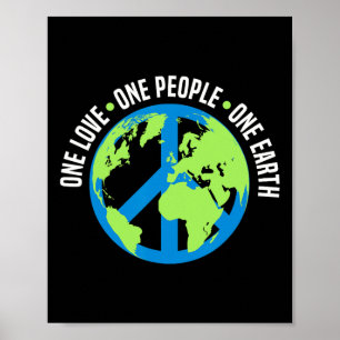 Poster One Earth People Love Environnement Planète Jour d