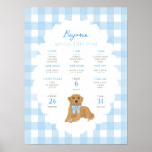 Poster One Golden Year Puppy Dog 1st Birthday Milestone (Devant)