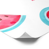 Poster One in a Melon Watermelon 1er Birthday Welcome (Coin)