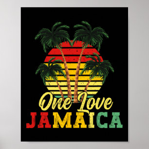 Poster One Love Jamaïque Summer Family Vacation Jamaican 