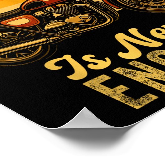 Poster One Motorcycle Is Never Enough Retro Funny Biker  (Coin)