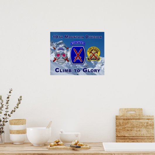 Poster One of a Kind 10th Mountain Division Design (Cuisine)