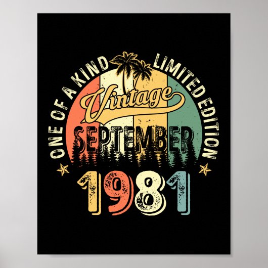 Poster One Of A Kind Vintage Septembre 1981 (Devant)