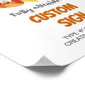 Poster One Rocks Guitare Anniversaire Personnalisé (Coin)