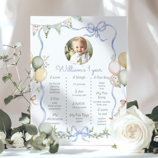 Poster One Silly Goose 1er Anniversaire photo de fête Jal