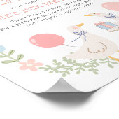 Poster One Silly Goose 1st Birthday Time Capsule Sign (Coin)