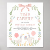 Poster One Silly Goose 1st Birthday Time Capsule Sign (Devant)