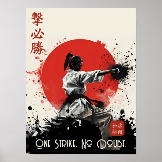 Poster One Strike No Doubt Traditional Shotokan Karate (Devant)