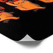 Poster One Two Three Cute Kittens Pumpkin Halloween Soky  (Coin)