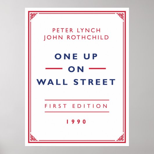 Poster One Up On Wall Street - Peter Lynch (Devant)