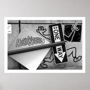 Poster "One Way" à Hell's Kitchen New York City