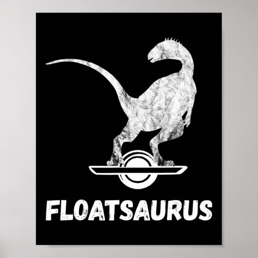 Poster One Wheel Retro Electric Skateboard Float Brachios (Devant)