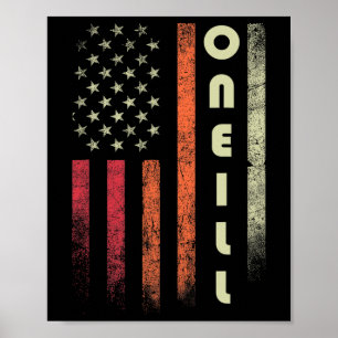 Poster Oneill Nom de famille Funny Retro Vintage Annivers