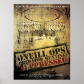 Poster O'Neill Ops : "Chasse aux prédateurs supprimée" (Devant)