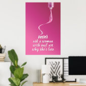 Poster Ongles Jolis en Rose (Bureau à domicile)