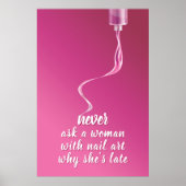 Poster Ongles Jolis en Rose (Devant)
