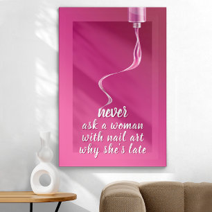 Poster Ongles Jolis en Rose