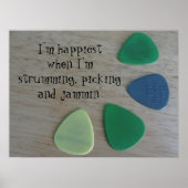 Poster Onglets de guitare, Strumming, Picking et Jammin' (Devant)