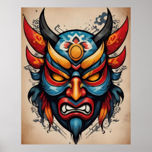 Poster Oni mask