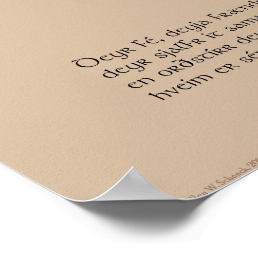 Poster "Only Word-Fame Never Mores" (16x20) (Coin)