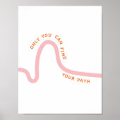 Poster Only you can find your path inspiring quote (Devant)