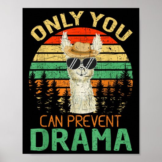 Poster Only You Can Prevent Drama Llama Camping  (Devant)