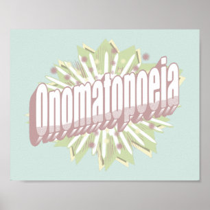 Poster Onomatopoeia Explosion Anglais