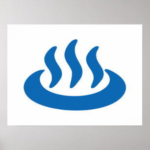 Poster Onsen ♨ Hot Spring 温泉 Japanese Sign