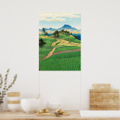 Poster Onsen Range vue d'Amakusa Kawase Hasui 1922 (Cuisine)