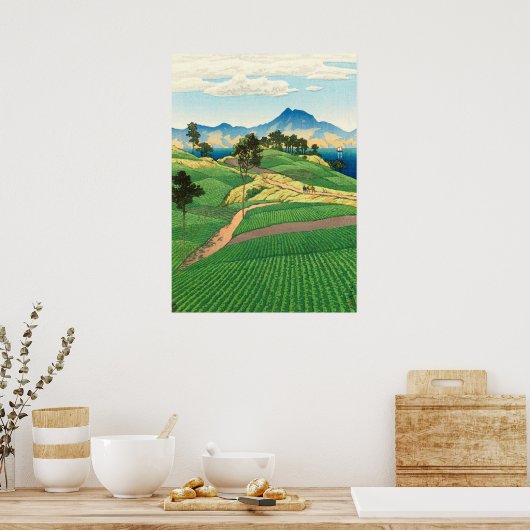 Poster Onsen Range vue d'Amakusa Kawase Hasui 1922 (Cuisine)