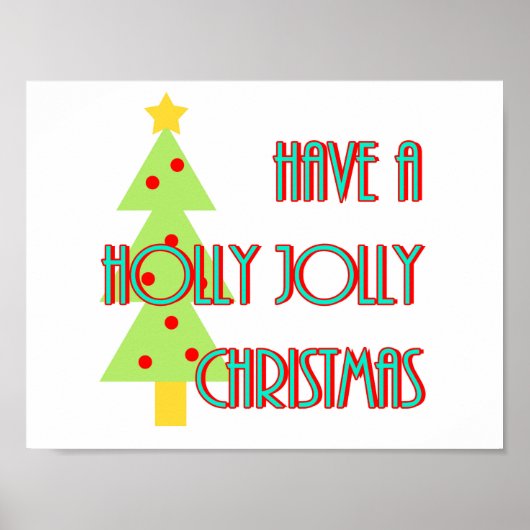 Poster ont saint jolly noël mi-siècle moderne (Devant)
