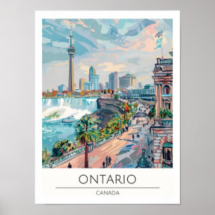 Poster Ontario Canada Art Illustration Voyage