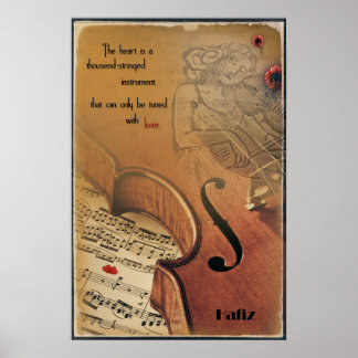 Poster ontmoette Hafiz - een instrument met een tw