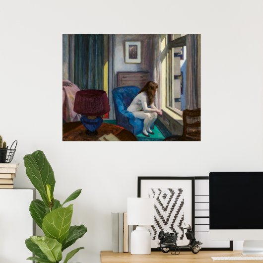 Poster Onze heures | Edward Hopper | (Bureau à domicile)