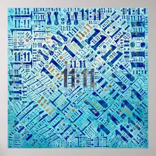 Poster Onze Onze Motif de numérologie #1 (Devant)