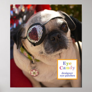 Poster: Oog Snoep Eyes Mascot, Trixie the Pug Poster