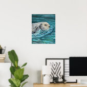 Poster Ooh Goody Lunchtime Sea Otter Peinture (Bureau à domicile)
