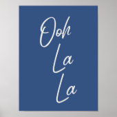 Poster Ooh La La French Expression in Blue (Devant)